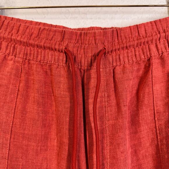 ATHLETA Jogger 16 Retreat Linen Elastic Waist w/Drawstring Coral TerraCotta - Picture 8 of 15